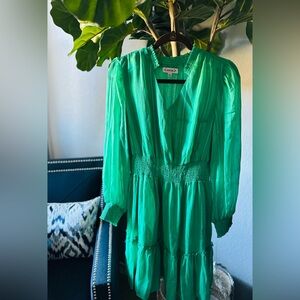 Nannette by Nanette Lempore Sz 8 Lilly Pad Green Midi 👗 Dress NWT